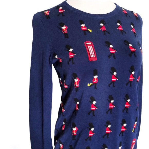 CUTE Ugly Christmas Sweater with Toy Soldiers London Nutcracker by Talbots - Picture 5 of 16